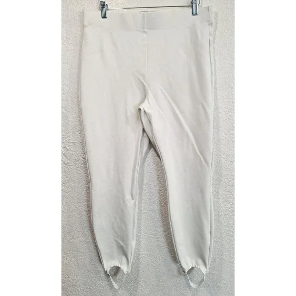 Boston Proper Women White Stirrup Tapered High Waist Pants Size Large - Picture 2 of 7